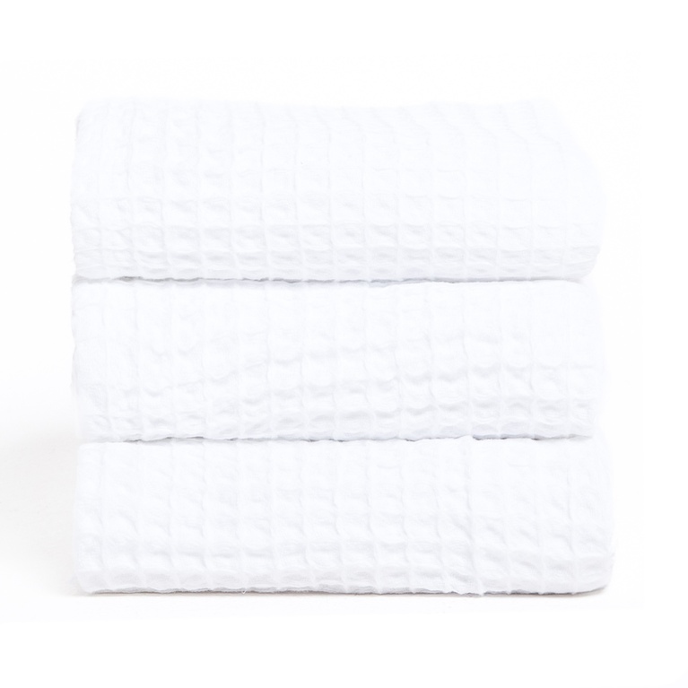 Waffle towel 50X70 White 1